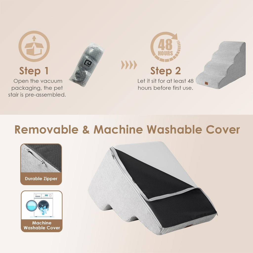 Curved Dog Stairs Ramp 4-Step Q974212