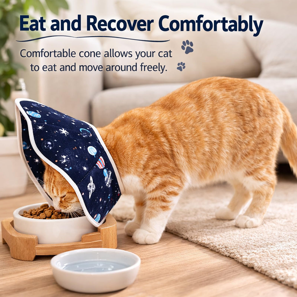 Soft Cat Recovery Cone Collar for Small Medium Cats L9937