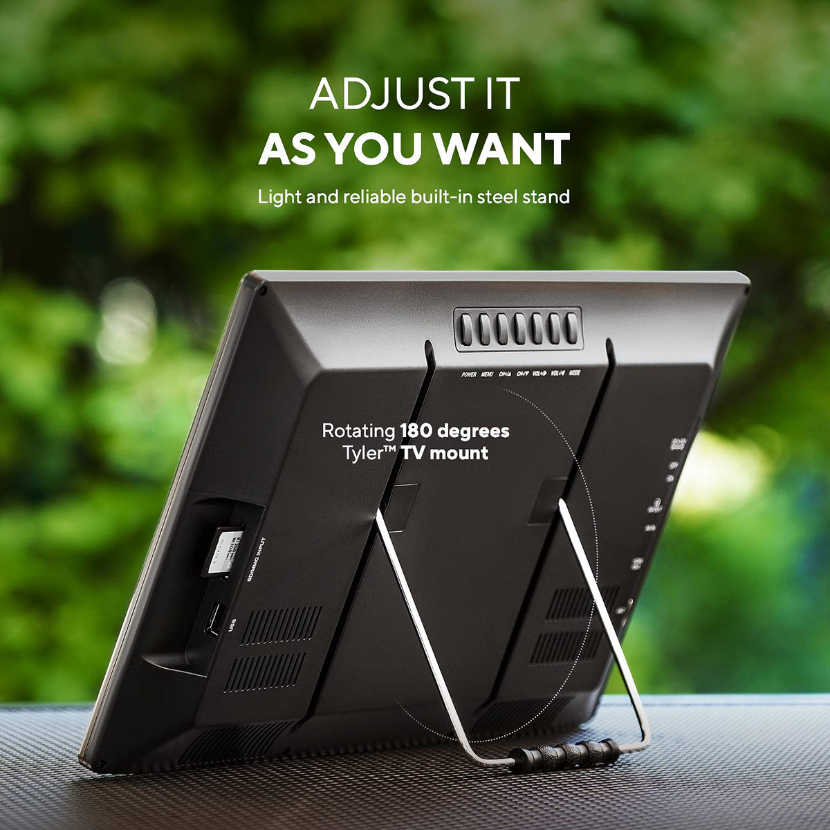 16" Portable LCD TV Battery Powered Wireless Capability HD-TV O95776
