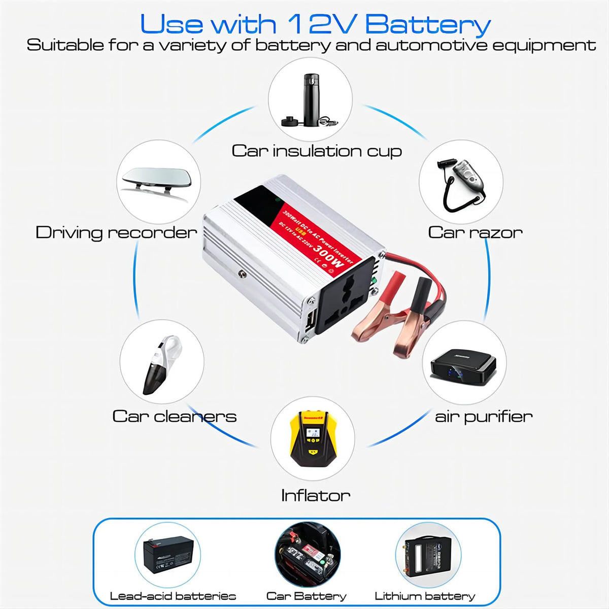 300W Off-Grid Solar Inverter Kit with 30A PWM Controller T44121