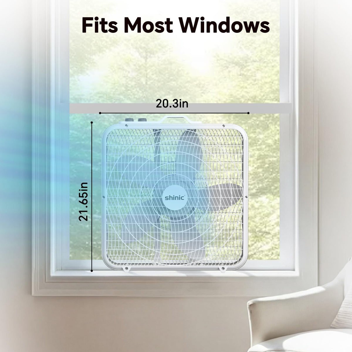 20" Box Fan with Thermostat H9285