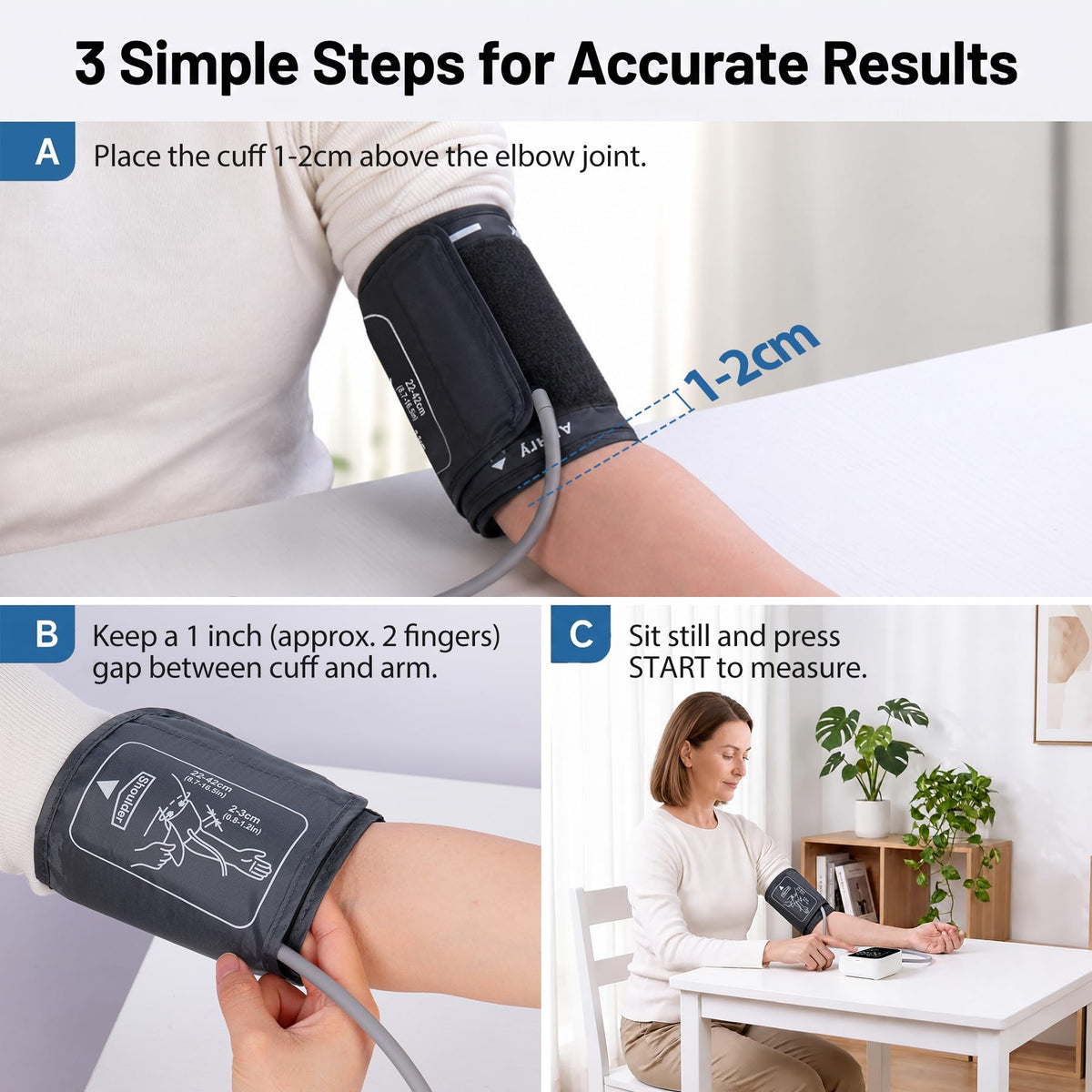 Blood Pressure Monitor Upper Arm Cuff with Storage Bag G548995