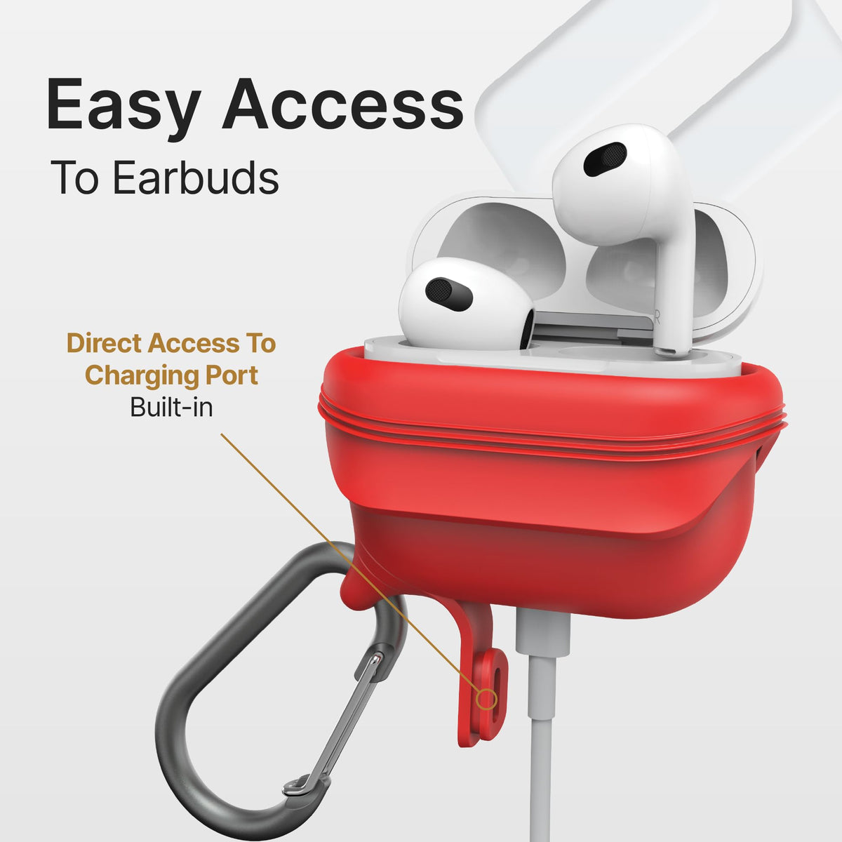 Waterproof AirPods 3rd Generation Case with Carabiner U783174