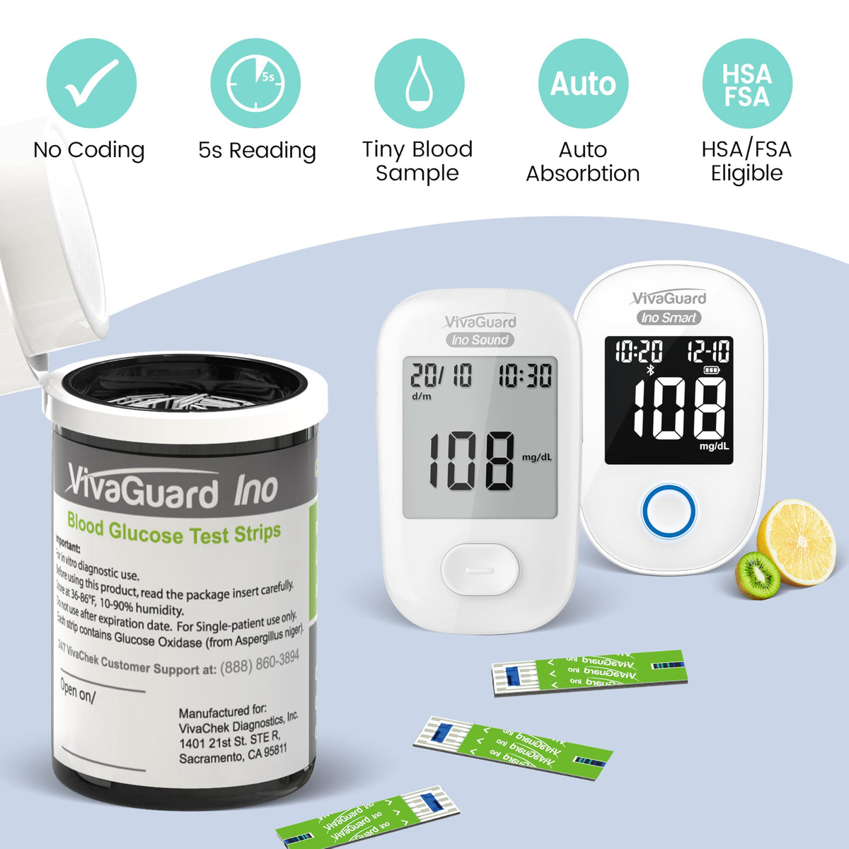 Blood Glucose Test Strips 100CT F579434
