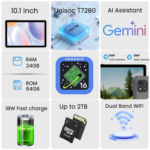 10 Inch Octa-Core Tablet with 24GB RAM 64GB ROM P2463