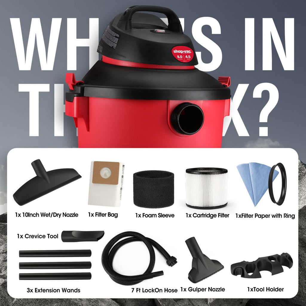 8 Gallon 4.5-Peak HP Wet/Dry Vacuum S98776