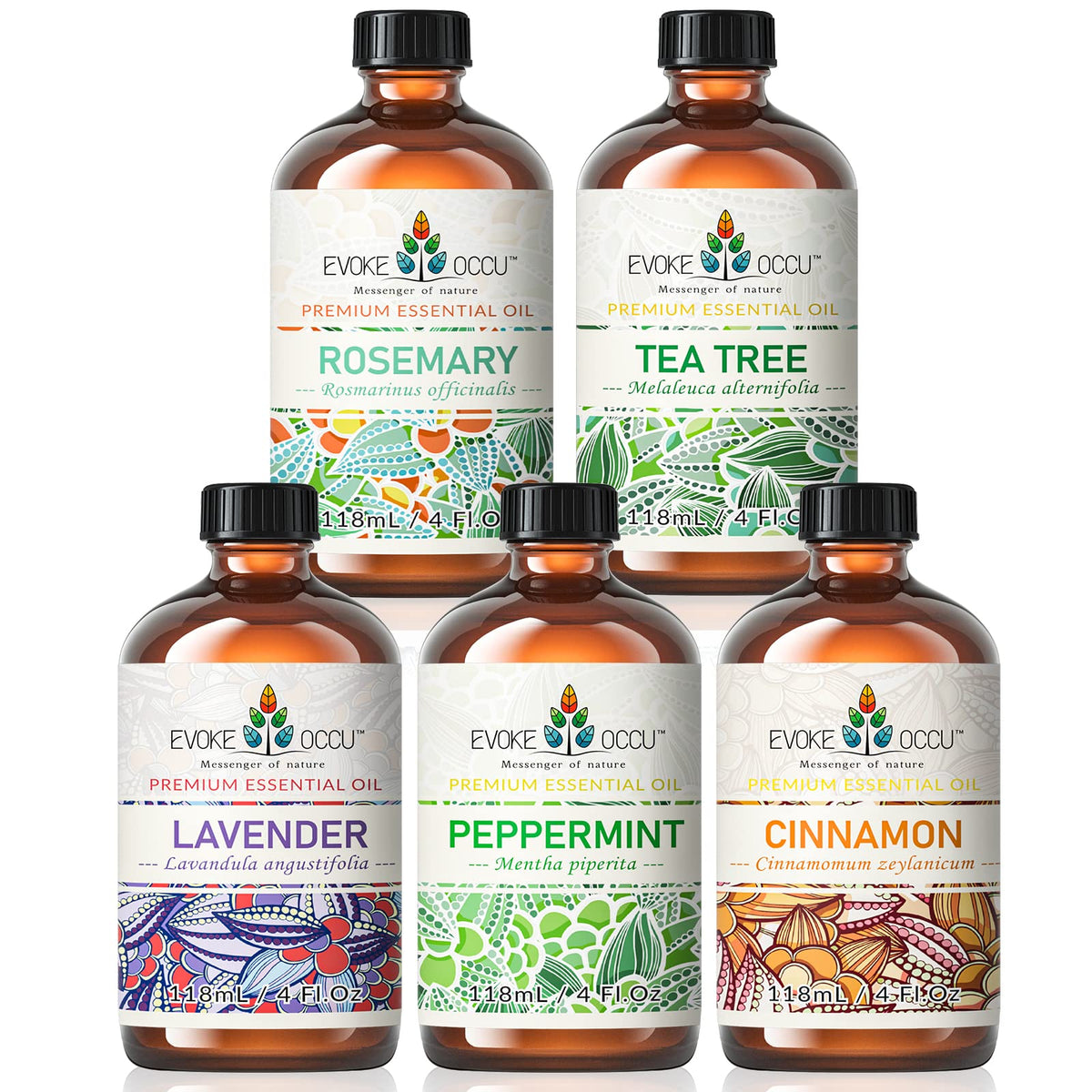 Rosemary Tea Tree Lavender Peppermint Cinnamon Essential Oil 4 FL Oz Q484787