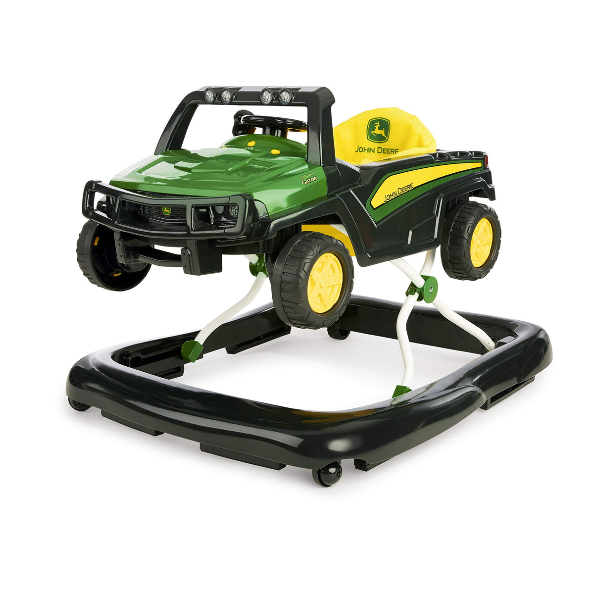 Green Baby Activity Center & Push Walker with Steering Wheel Toy D578