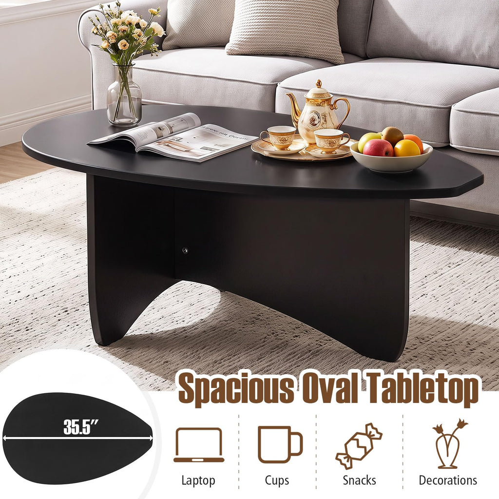 Oval Coffee Table Black I287623