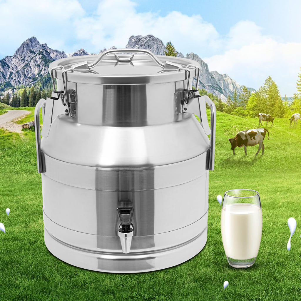 20L Stainless Steel Milk Bucket with Spigot I311