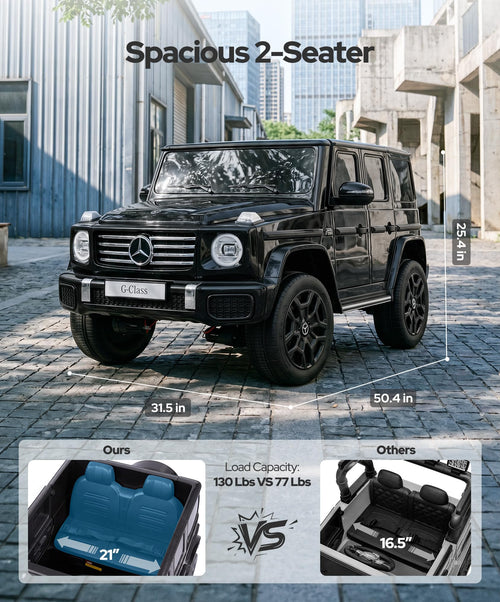2 Seater 24v 4WD Ride on Car with Remote Control, Black G42496