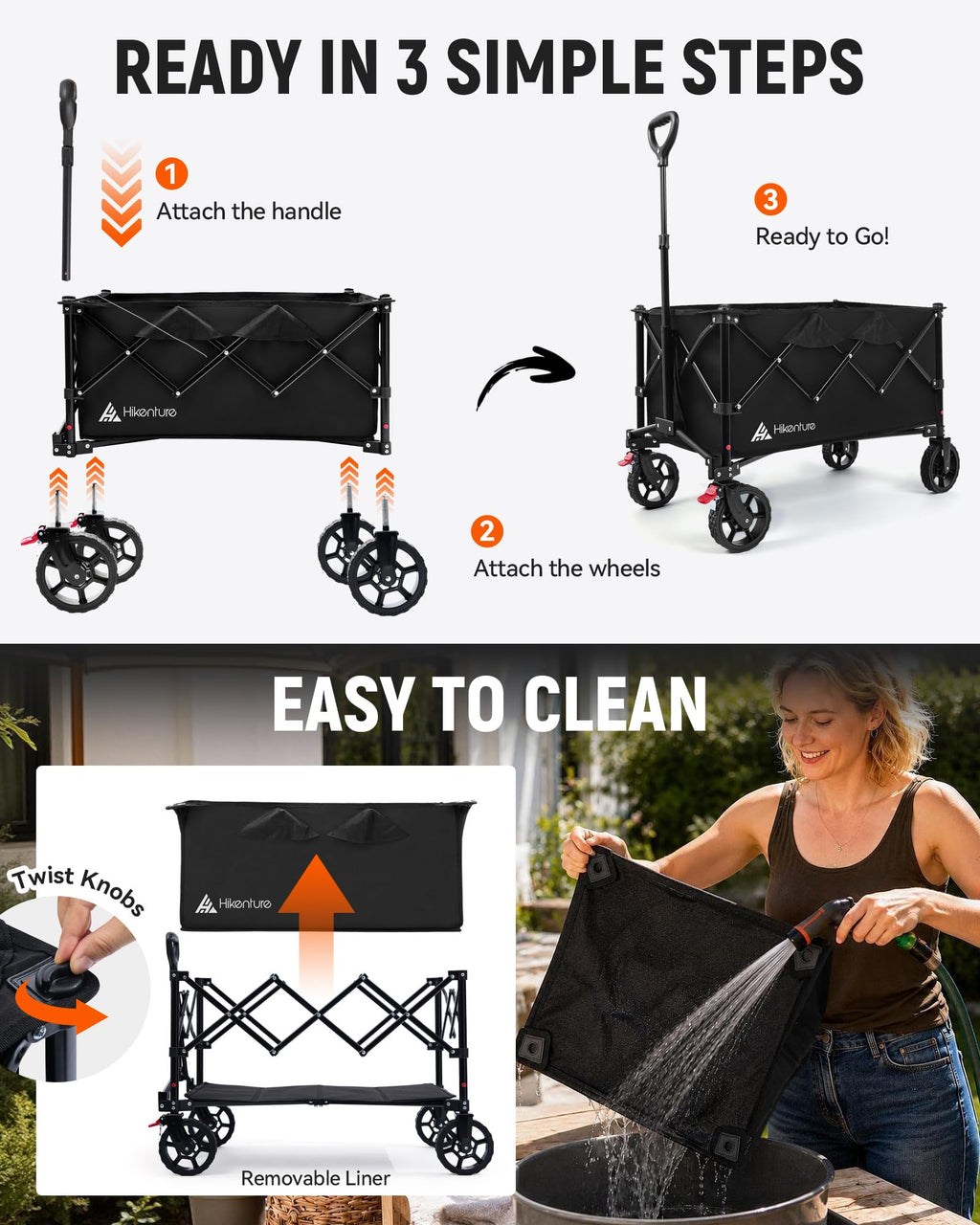 150L Foldable Heavy Duty Wagon O708