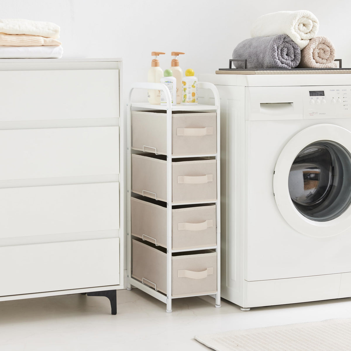 4 Drawer Narrow Fabric Dresser K712