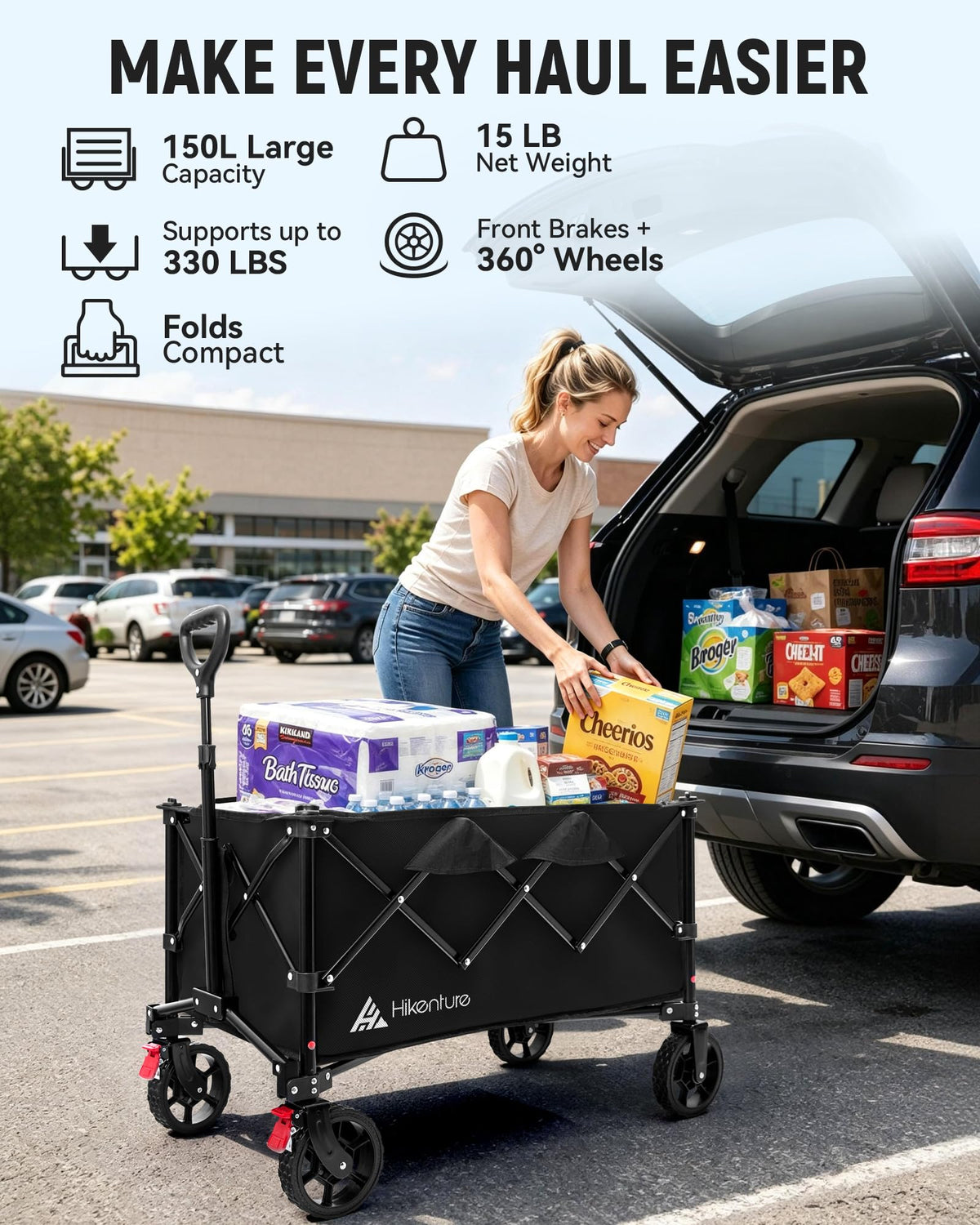150L Foldable Heavy Duty Wagon O708