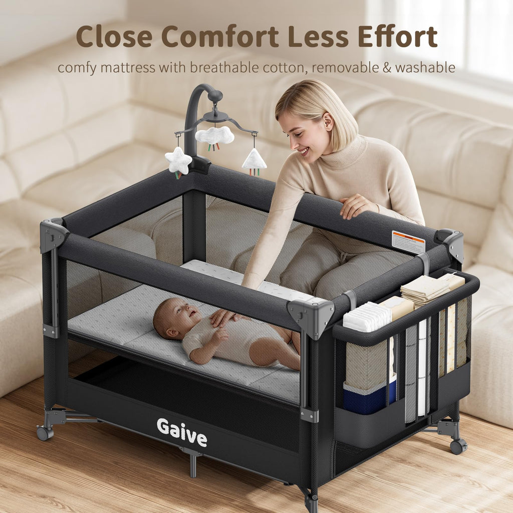 Baby Bassinet, Pack and Play, Bedside Crib Sleeper I561374