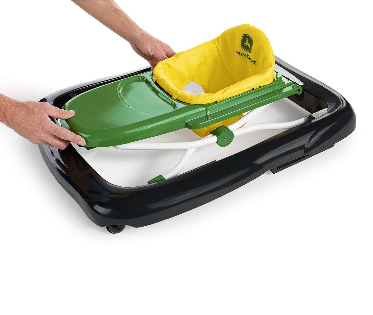 Green Baby Activity Center & Push Walker with Steering Wheel Toy D578