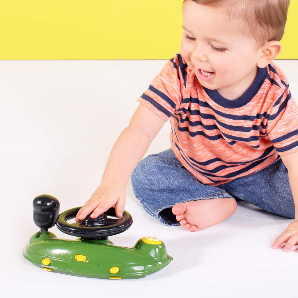 Green Baby Activity Center & Push Walker with Steering Wheel Toy D578
