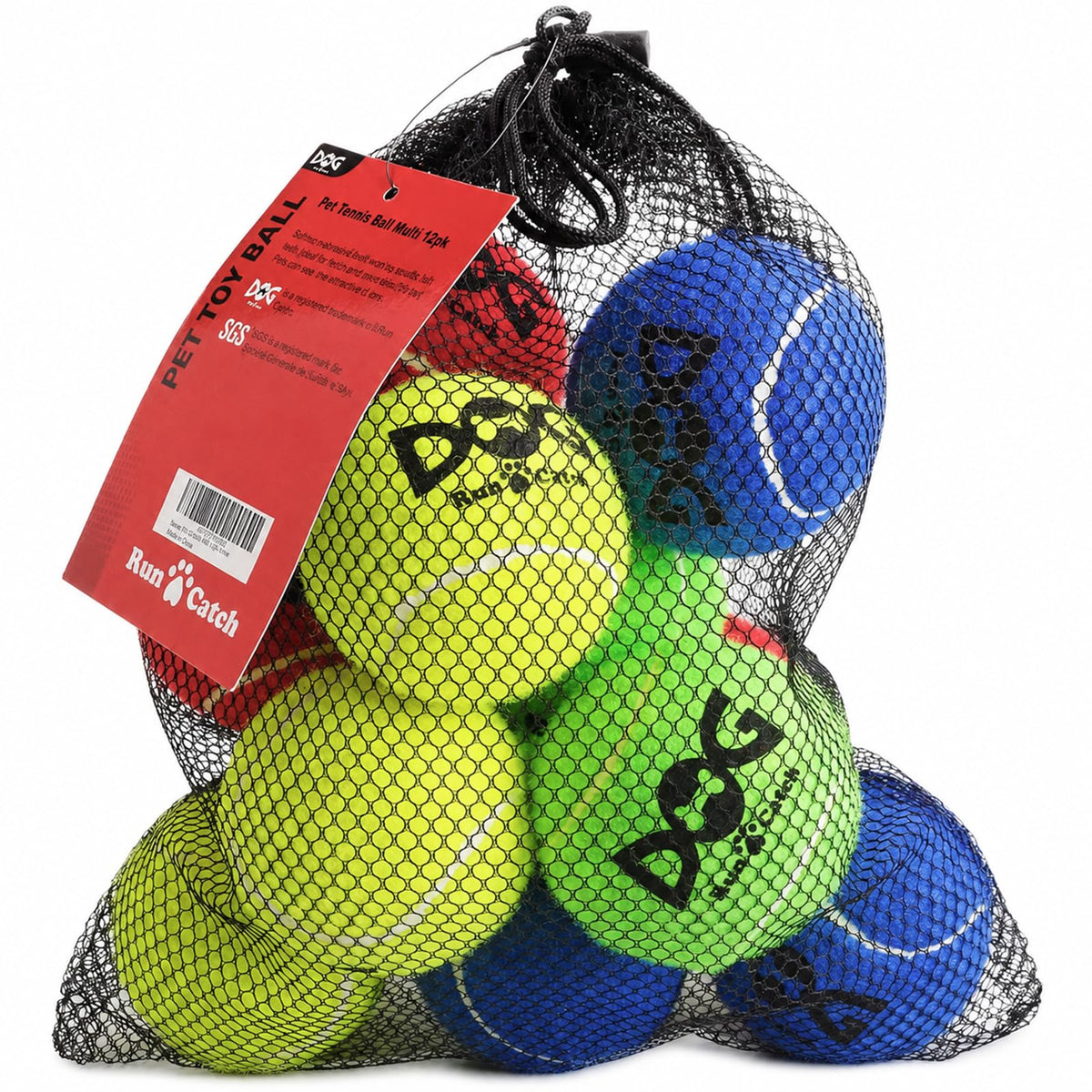12 Pack Colorful Dog Toy Balls Y2475