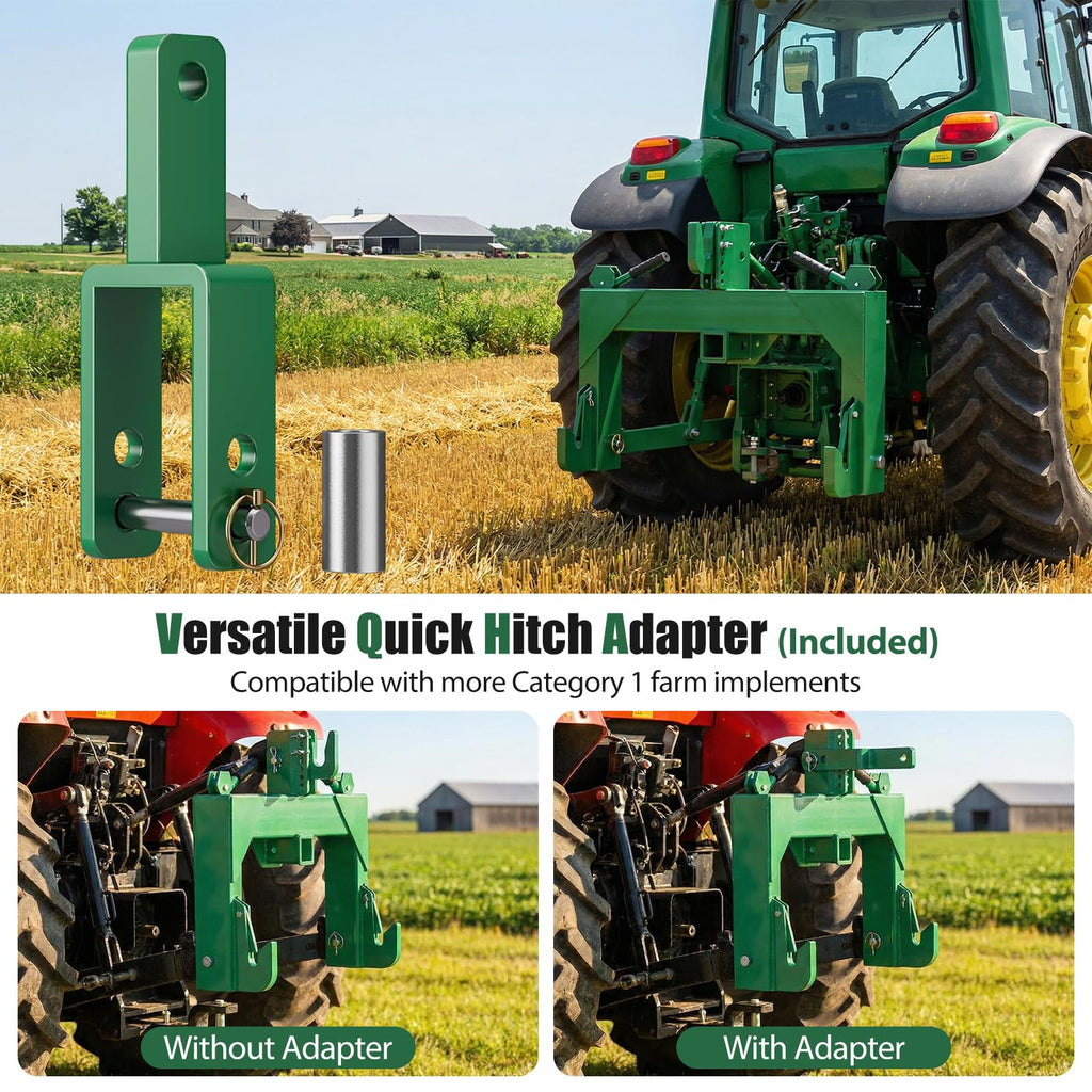 Category 1 Tractor 3 Point Quick Hitch Adapter with 2" Receiver B4806