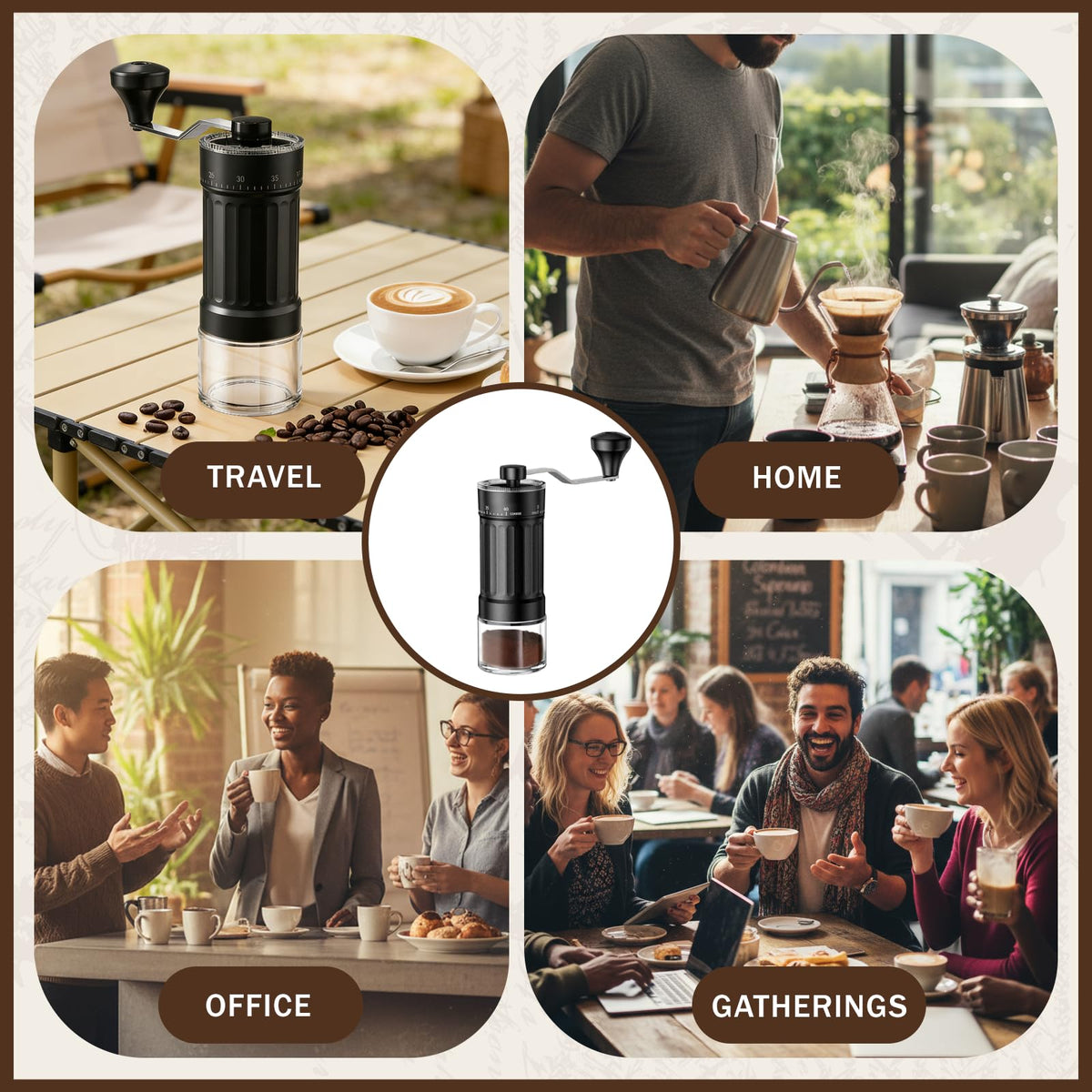 Manual Coffee Grinder with 40 Adjustable Settings, 30g Capacity J62004
