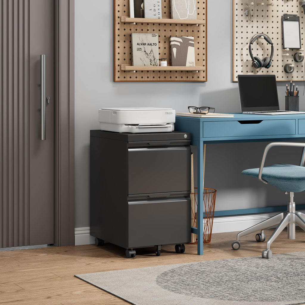 2 Drawer Mobile File Cabinet with Lock V5713