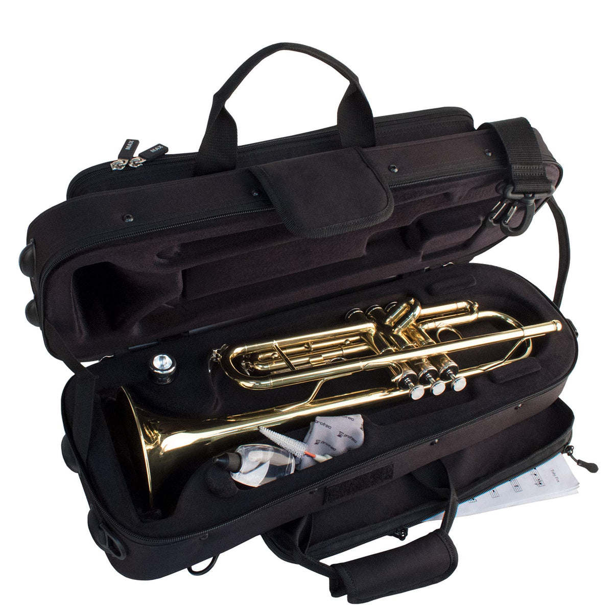 Black Trumpet Case with Sheet Music Pocket G5857