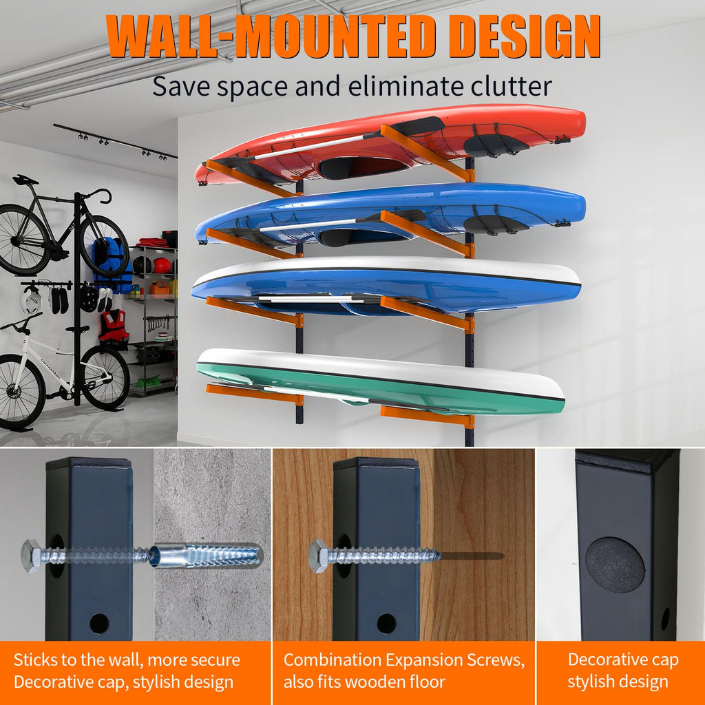 Wall Mount Adjustable Kayak Storage Rack Z521