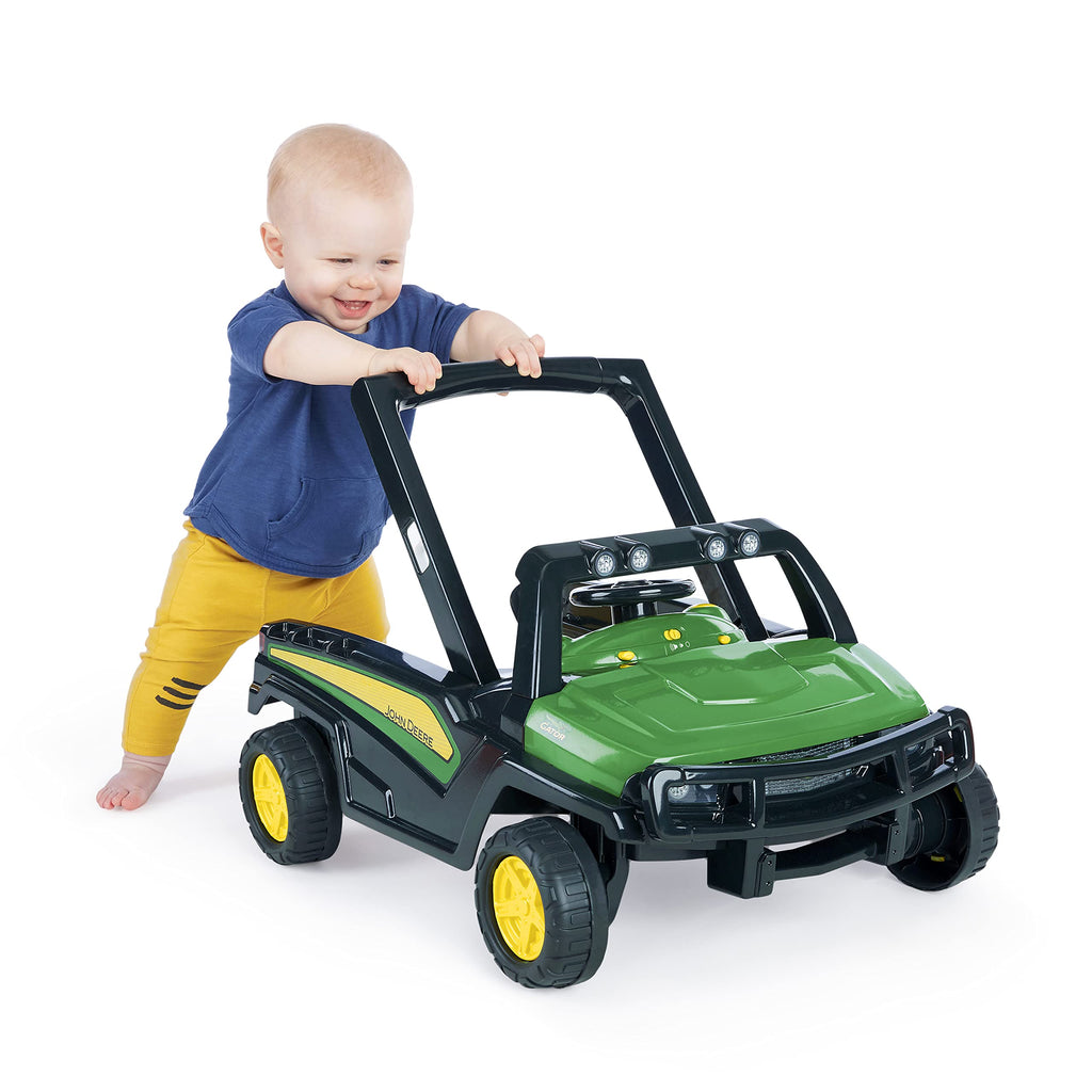 Green Baby Activity Center & Push Walker with Steering Wheel Toy D578