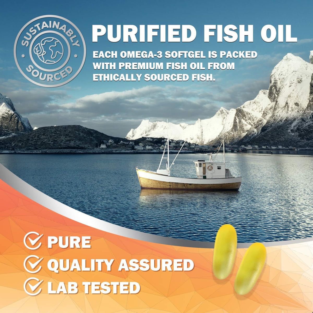 Omega 3 Fish Oil 2400mg Softgels T807815