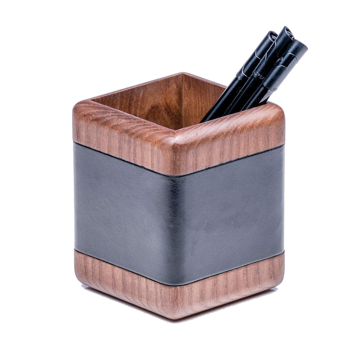 Wood & Leather Desk Set 8 Piece L76141