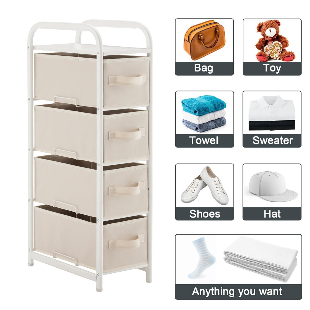 4 Drawer Narrow Fabric Dresser K712
