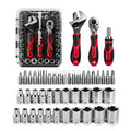53-Piece Socket Ratchet Wrench Set with Ratcheting Screwdriver T8396