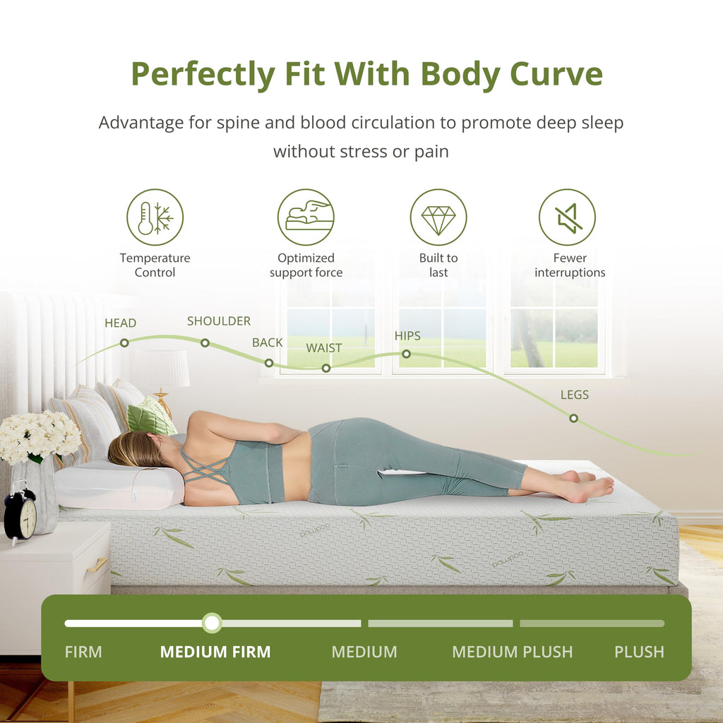 Full Size 8 Inch Medium Firm Memory Foam Mattress V181214
