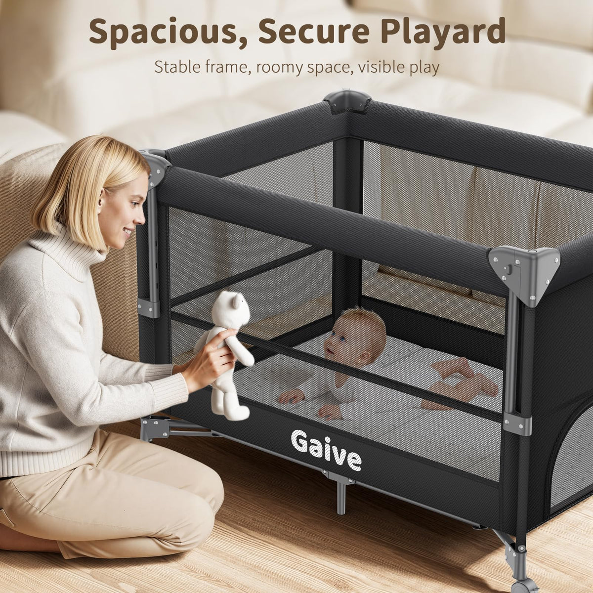 Baby Bassinet, Pack and Play, Bedside Crib Sleeper I561374