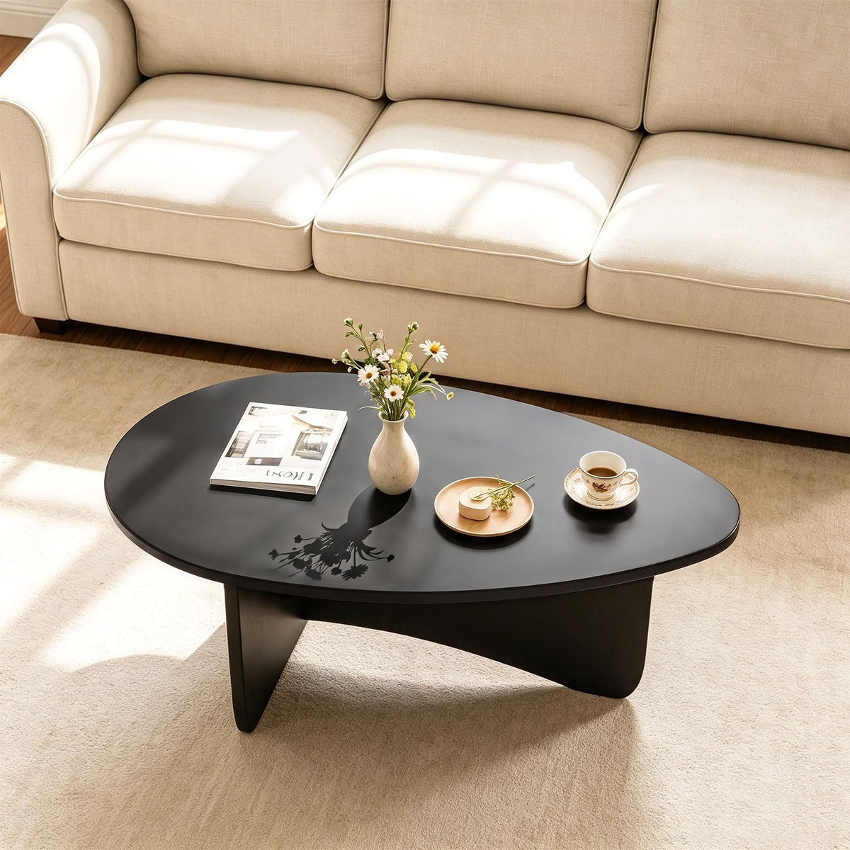 Oval Coffee Table Black I287623
