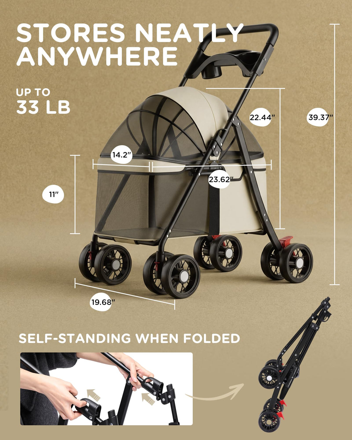 Foldable Pet Stroller R483