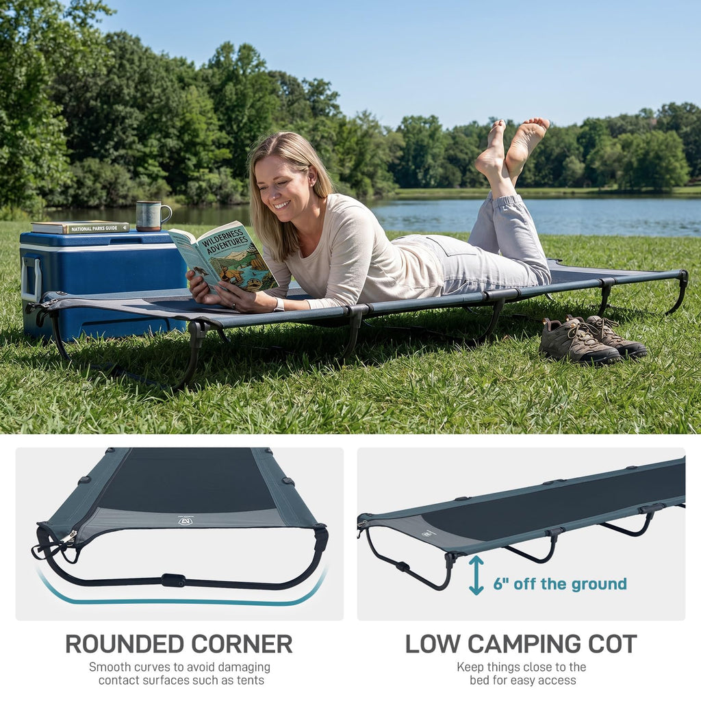 Ultralight Aluminum Camping Cot, Black G160552