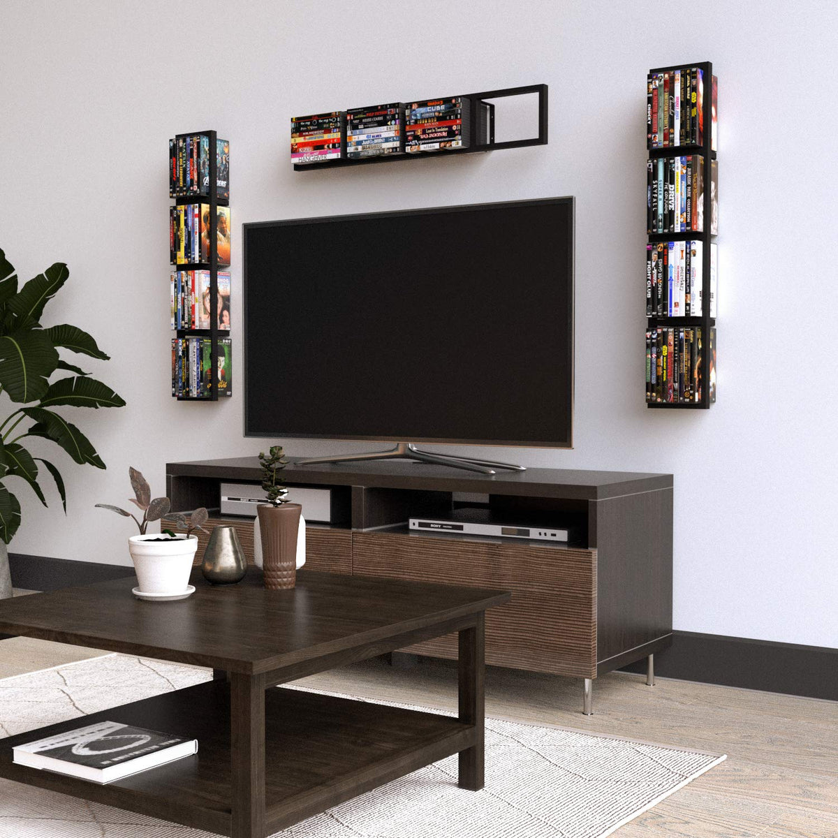 Black 34 Inch Floating Shelves Set of 3 E28942