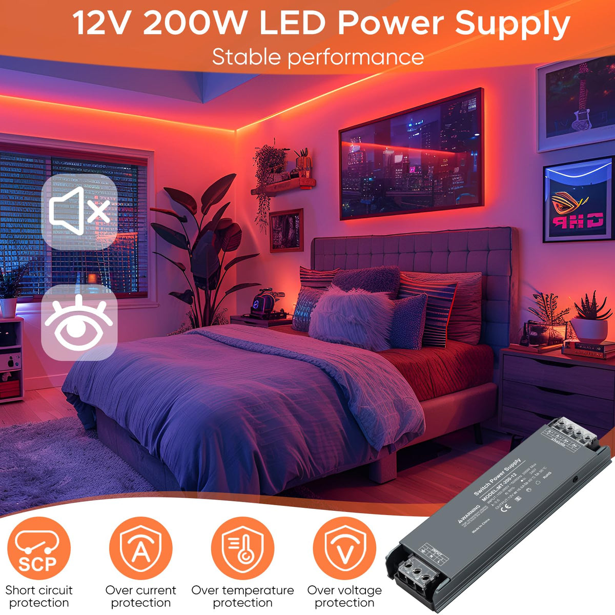 12V 200W LED Power Supply 16.6A X163210