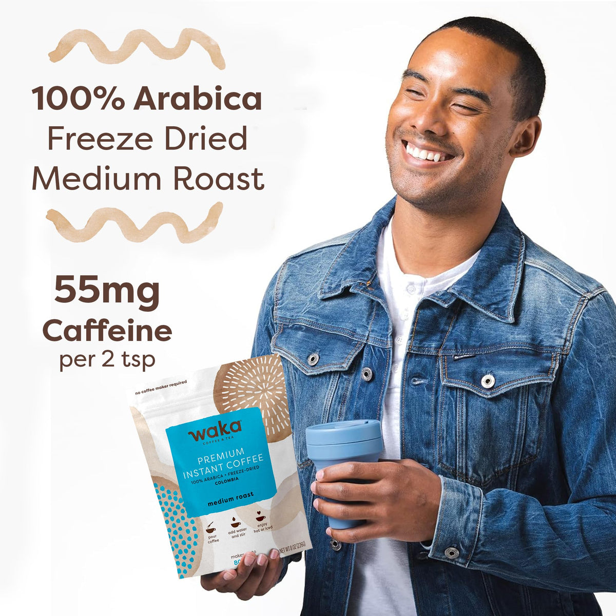 Instant Coffee, Colombian Medium Roast, 80 Cups, 8 oz Bag F92052