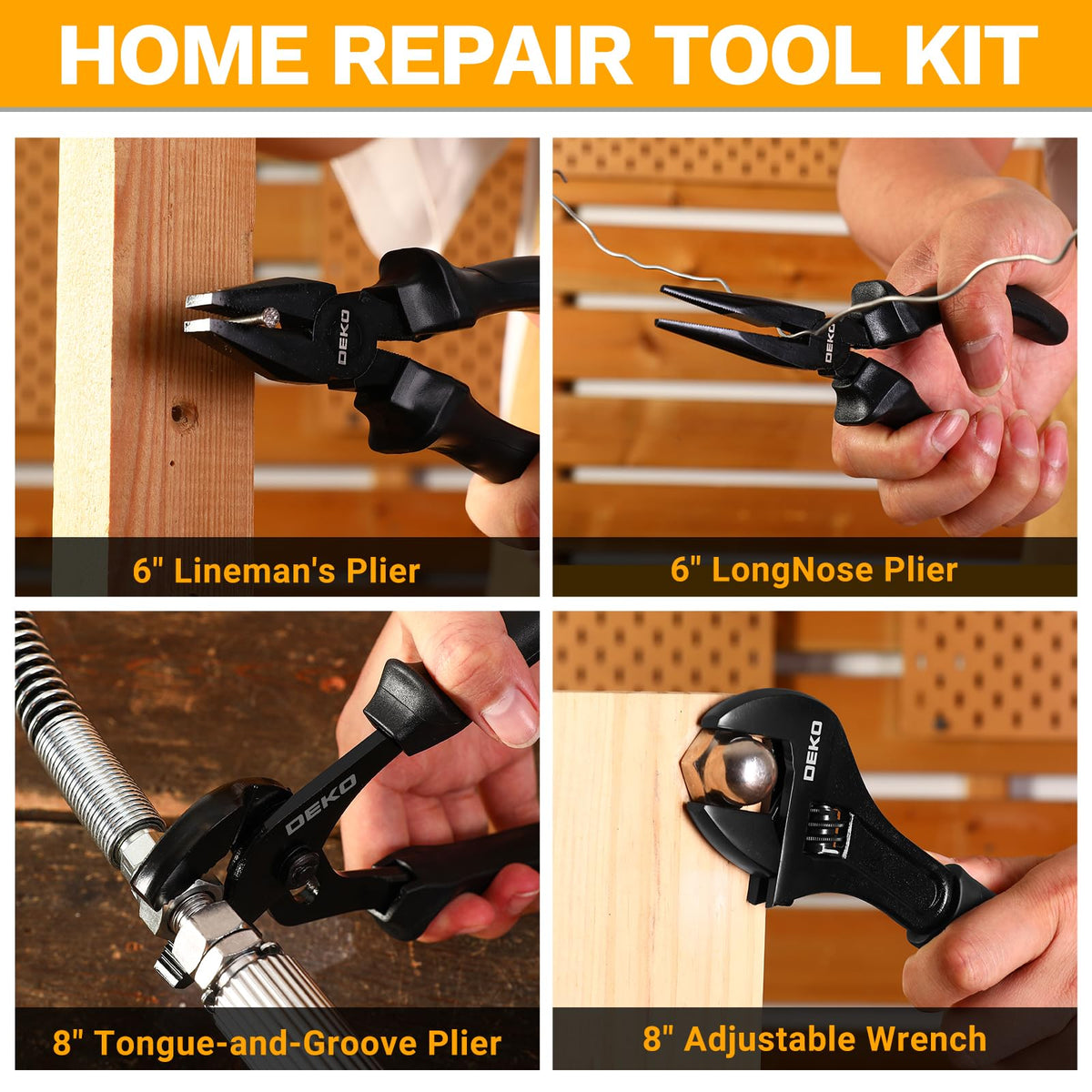 218-Piece General Household Hand Tool Kit with Storage Case M381771