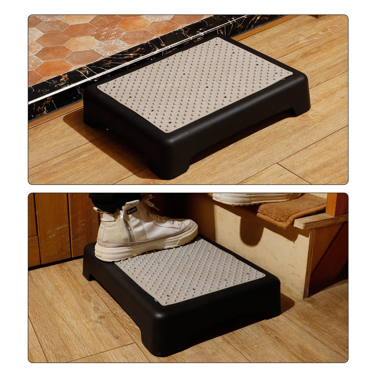 One Step Stool 3.5 Inch Non-Slip 440 Lbs Capacity W1394