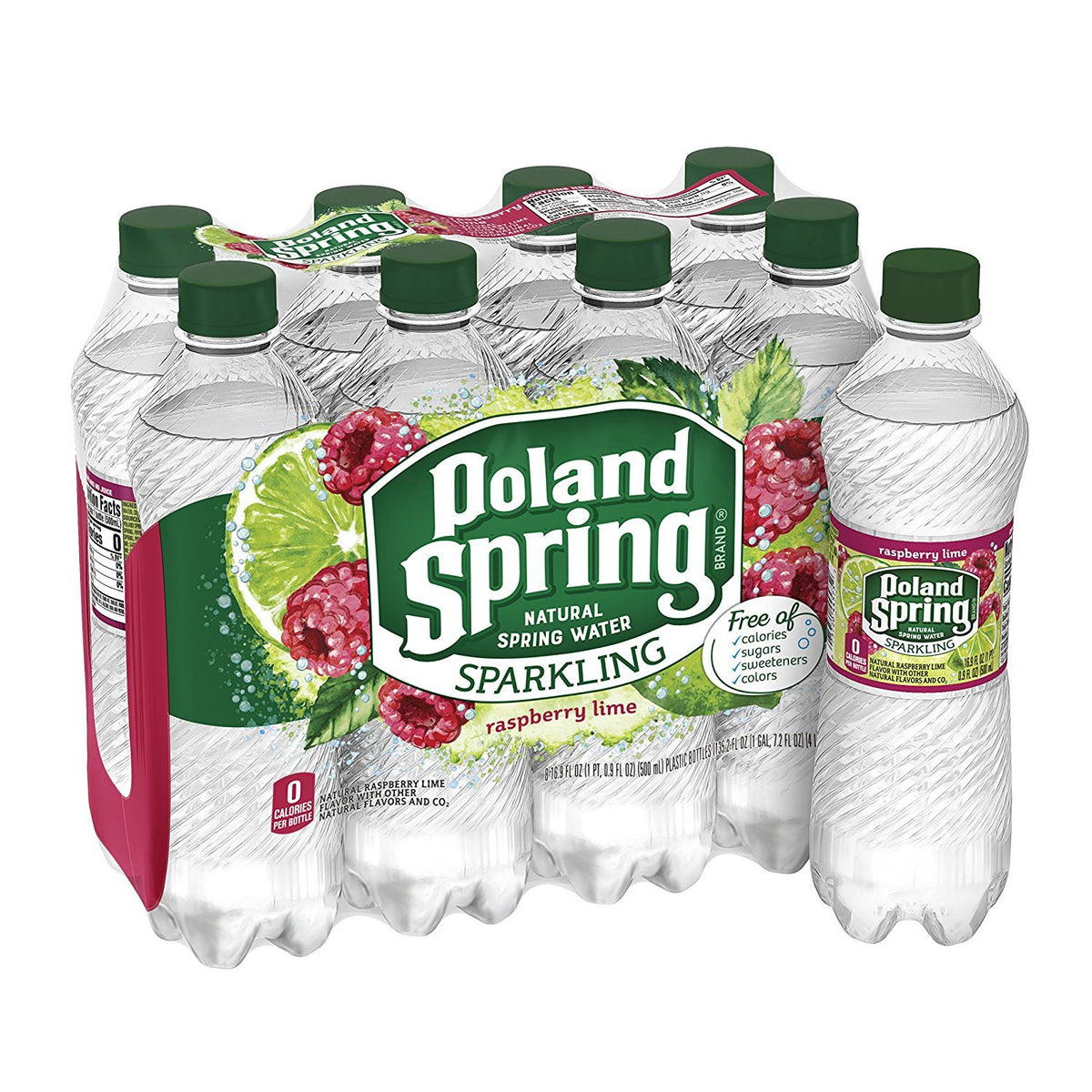 Sparkling Spring Water Raspberry Lime 16.9 Ounce Pack of 8 W143