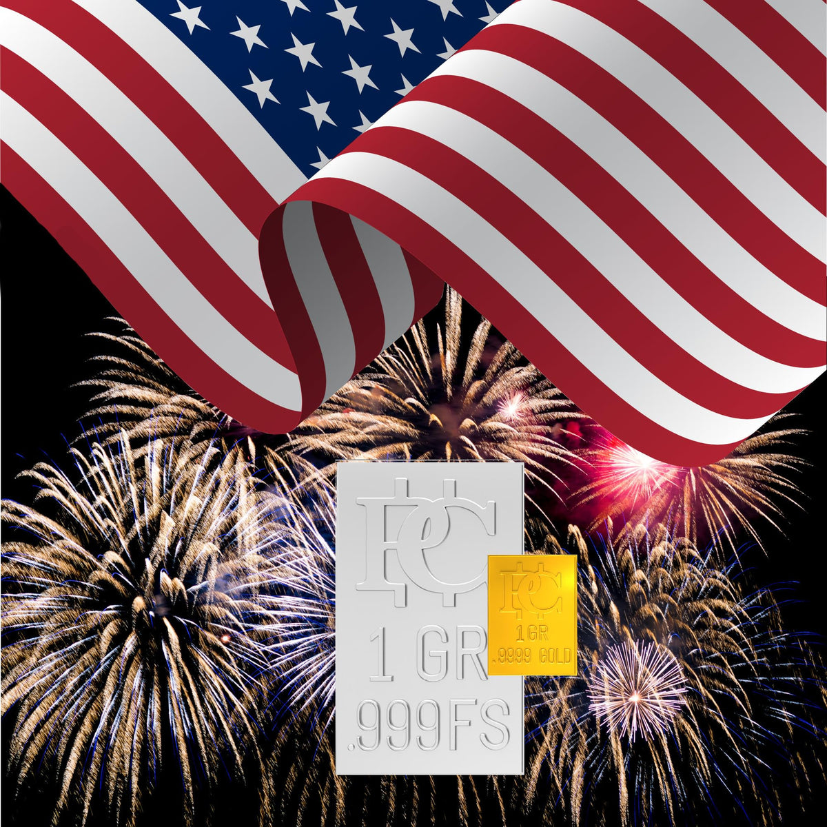 Gold and Silver Bullion Bar 1 Grain B92198