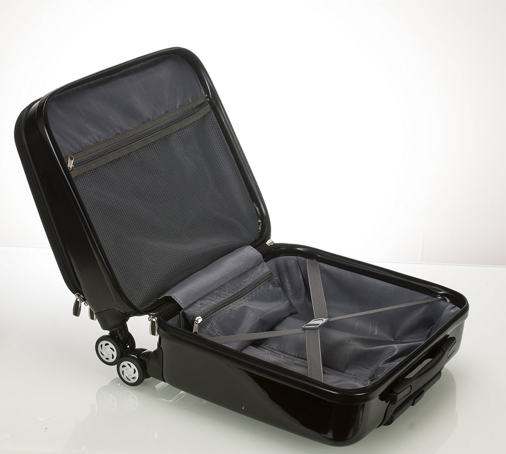 Hardside Rolling Computer Case, Carry-On, Black H34276