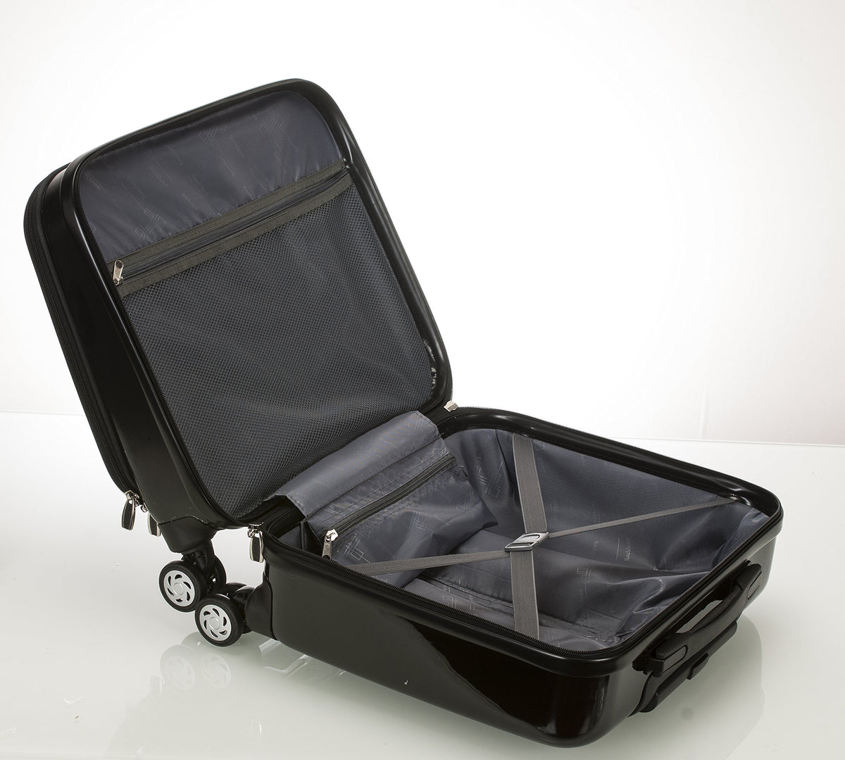 Hardside Rolling Computer Case, Carry-On, Black H34276